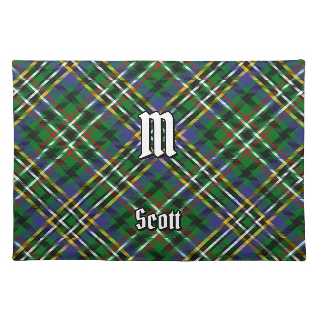 Clan Scott Green Tartan Cloth Placemat (Front)