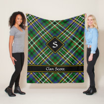 Clan Scott Green Tartan Fleece Blanket