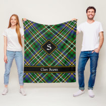 Clan Scott Green Tartan Fleece Blanket