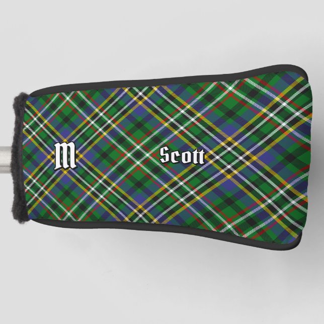 Clan Scott Green Tartan Golf Head Cover (Front)