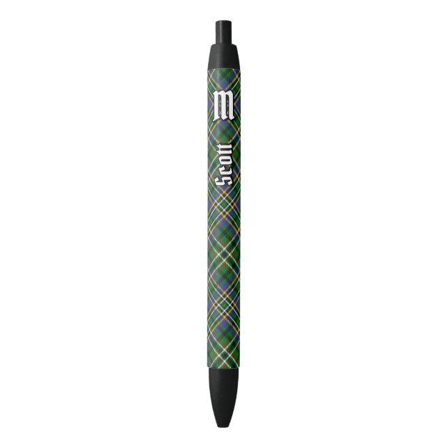Clan Scott Green Tartan Ink Pen (Front Vertical)