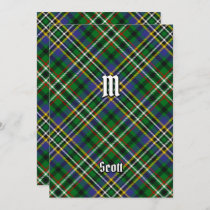 Clan Scott Green Tartan Invitation