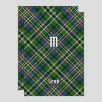 Clan Scott Green Tartan Invitation