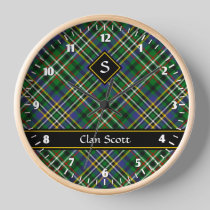 Clan Scott Green Tartan Large Clock