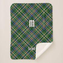 Clan Scott Green Tartan Sherpa Blanket