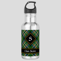 Clan Scott Green Tartan Stainless Steel Water Bottle