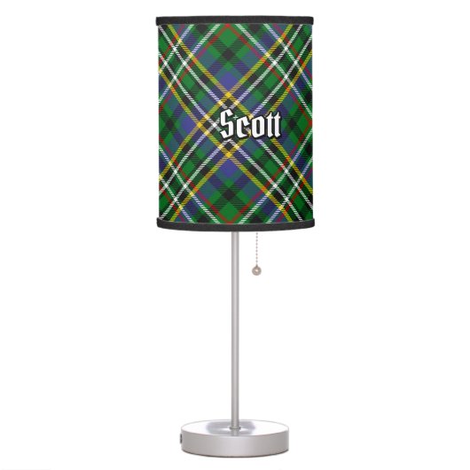 Clan Scott Green Tartan Table Lamp (Left)