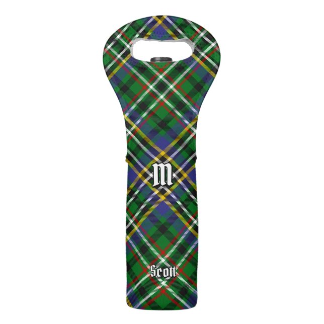 Clan Scott Green Tartan Wine Bag (Front)