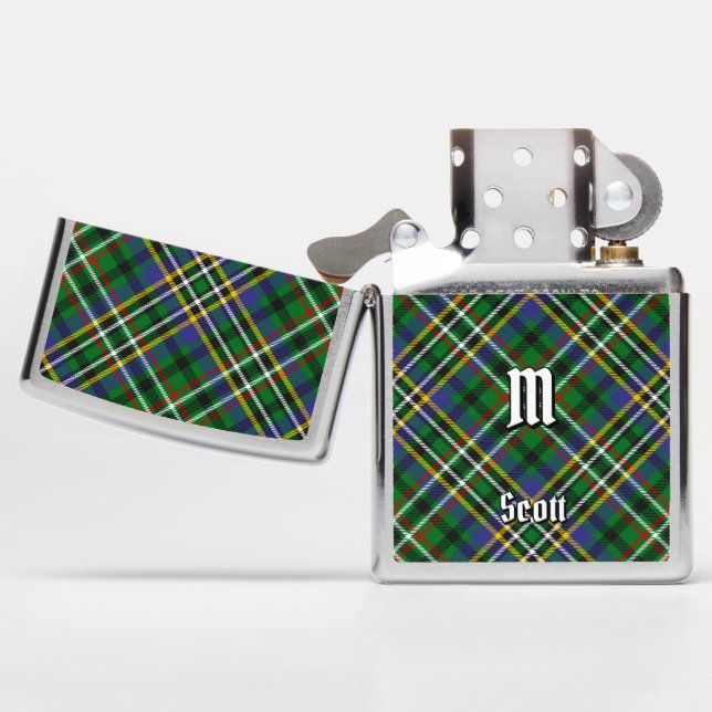 Clan Scott Green Tartan Zippo Lighter (Opened)