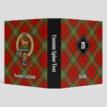 Clan Scott Red Tartan 3 Ring Binder