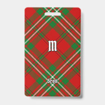 Clan Scott Red Tartan Badge