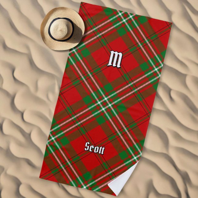 Clan Scott Red Tartan Beach Towel (Creator Uploaded)