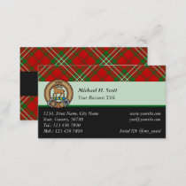 Clan Scott Red Tartan Business Card