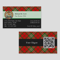 Clan Scott Red Tartan Business Card