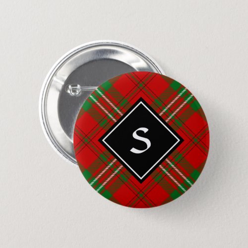 Clan Scott Red Tartan Button
