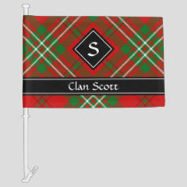 Clan Scott Red Tartan Car Flag