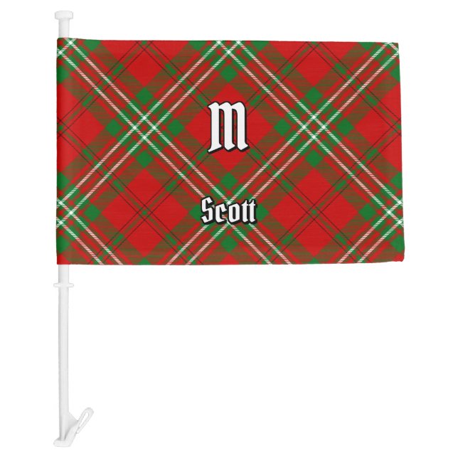 Clan Scott Red Tartan Car Flag (Front)