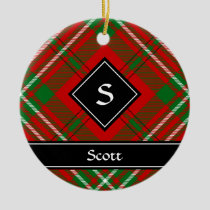 Clan Scott Red Tartan Ceramic Ornament