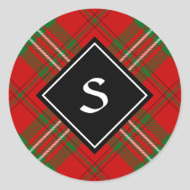 Clan Scott Red Tartan Classic Round Sticker