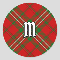 Clan Scott Red Tartan Classic Round Sticker