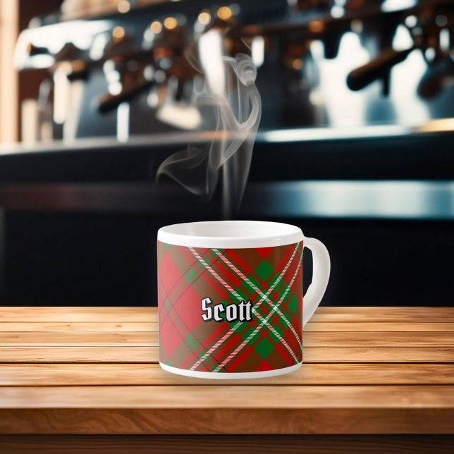 Clan Scott Red Tartan Espresso Cup (Creator Uploaded)