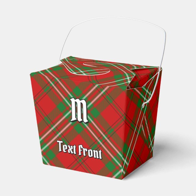 Clan Scott Red Tartan Favor Box (Front Side)