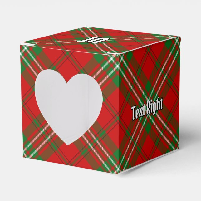 Clan Scott Red Tartan Favor Box (Front Side)