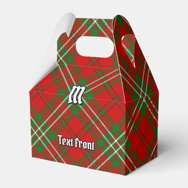 Clan Scott Red Tartan Favor Box (Front Side)