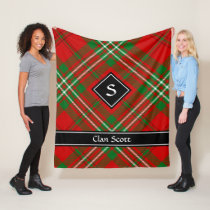 Clan Scott Red Tartan Fleece Blanket