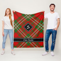 Clan Scott Red Tartan Fleece Blanket