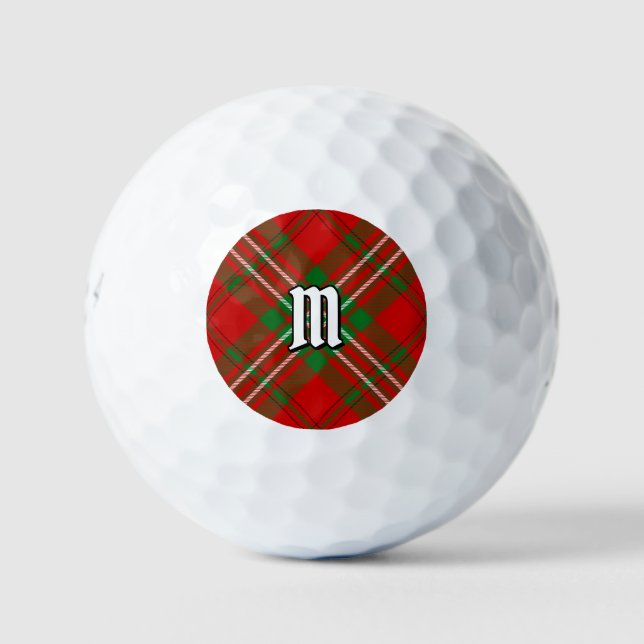 Clan Scott Red Tartan Golf Balls (Front)