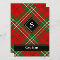 Clan Scott Red Tartan Invitation