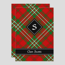 Clan Scott Red Tartan Invitation