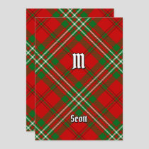 Clan Scott Red Tartan Invitation