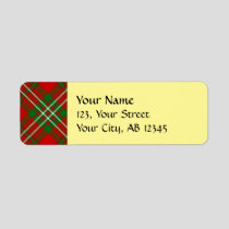 Clan Scott Red Tartan Label