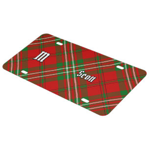 Clan Scott Red Tartan License Plate