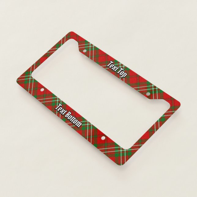 Clan Scott Red Tartan License Plate Frame (3/4)