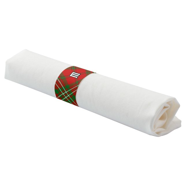 Clan Scott Red Tartan Napkin Bands (Angled)