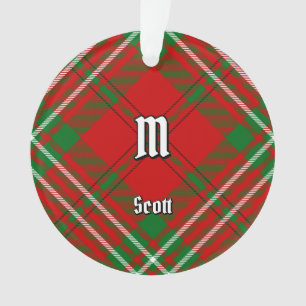 Clan Scott Red Tartan Ornament