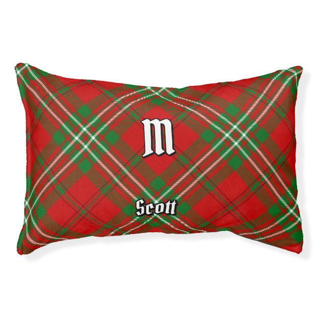 Clan Scott Red Tartan Pet Bed (Front)