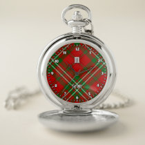 Clan Scott Red Tartan Pocket Watch