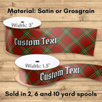 Clan Scott Red Tartan Satin Ribbon