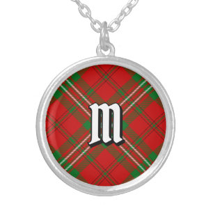 Clan Scott Red Tartan Silver Plated Necklace