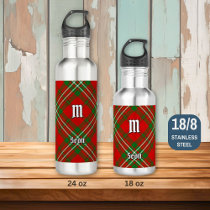 Clan Scott Red Tartan Stainless Steel Water Bottle