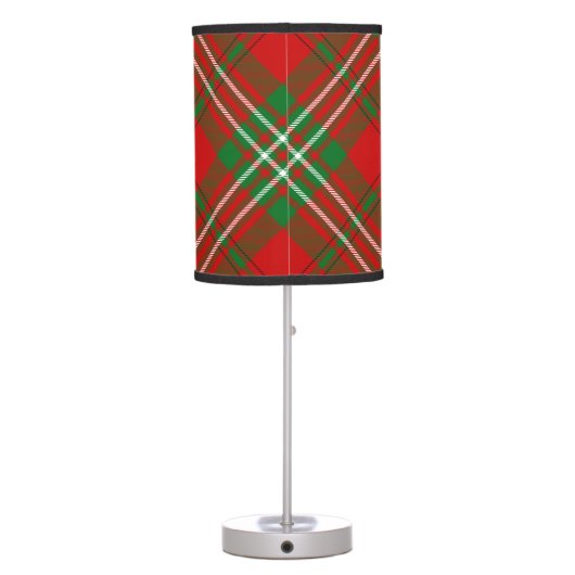 Clan Scott Red Tartan Table Lamp (Back)