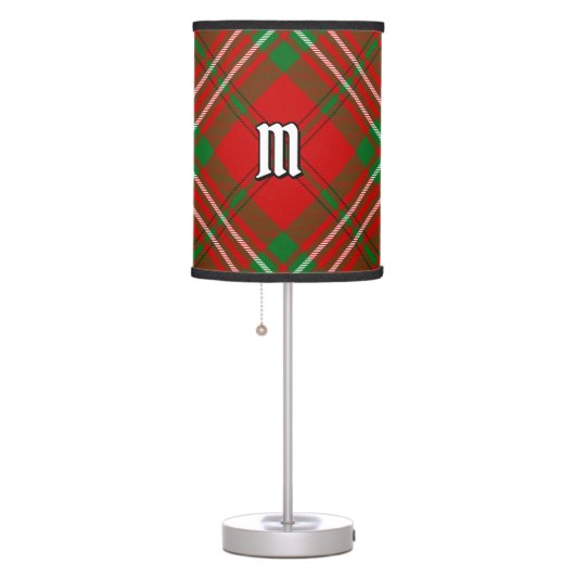 Clan Scott Red Tartan Table Lamp (Right)