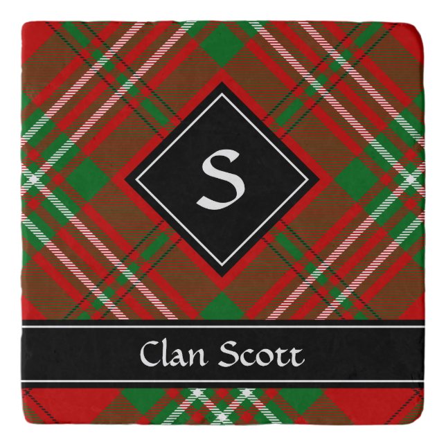 Clan Scott Red Tartan Trivet (Front)