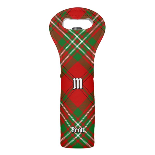 Clan Scott Red Tartan Wine Bag (Front)