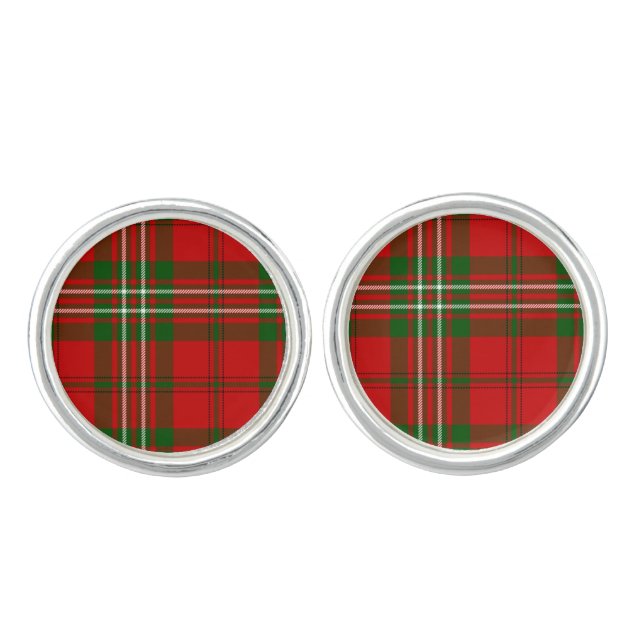Clan Scott Tartan Cufflinks (Front)
