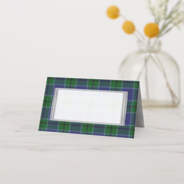 Clan Scott Wedding Folded Place Card (Front)